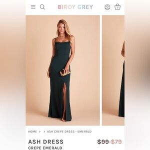 Birdy Grey Bridesmaid Dress— Ash in Emerald Crepe